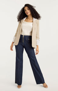 Hooded Khloe Jacket Khaki/White