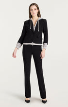 Zip Up Le Petite Khloe Blazer Black/Heather Grey