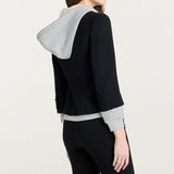 Zip Up Le Petite Khloe Blazer Black/Heather Grey