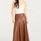 Veena Skirt Dark Sepia