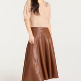 Veena Skirt Dark Sepia
