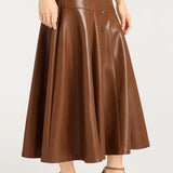 Veena Skirt Dark Sepia