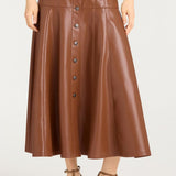 Veena Skirt Dark Sepia