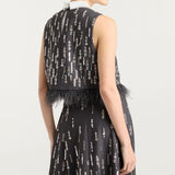 Selene Top Charcoal Multi