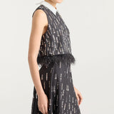 Selene Top Charcoal Multi