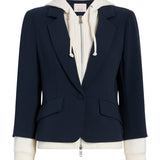 Zip Up Le Petit Khloe Blazer Navy/Ivory