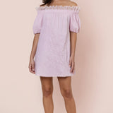 Ballet Pink Off Shoulder Dress
