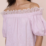 Ballet Pink Off Shoulder Dress