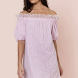 Ballet Pink Off Shoulder Dress