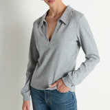 Kimberley Polo Tee Heather Grey