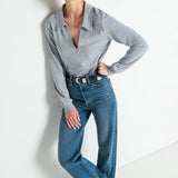 Kimberley Polo Tee Heather Grey