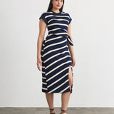 Kovi Dress Maritime Blue/Cream Wide Stripe