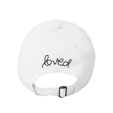 Heart Patch Baseball Hat White/Black