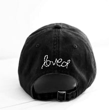 Heart Patch Baseball Hat Black/White