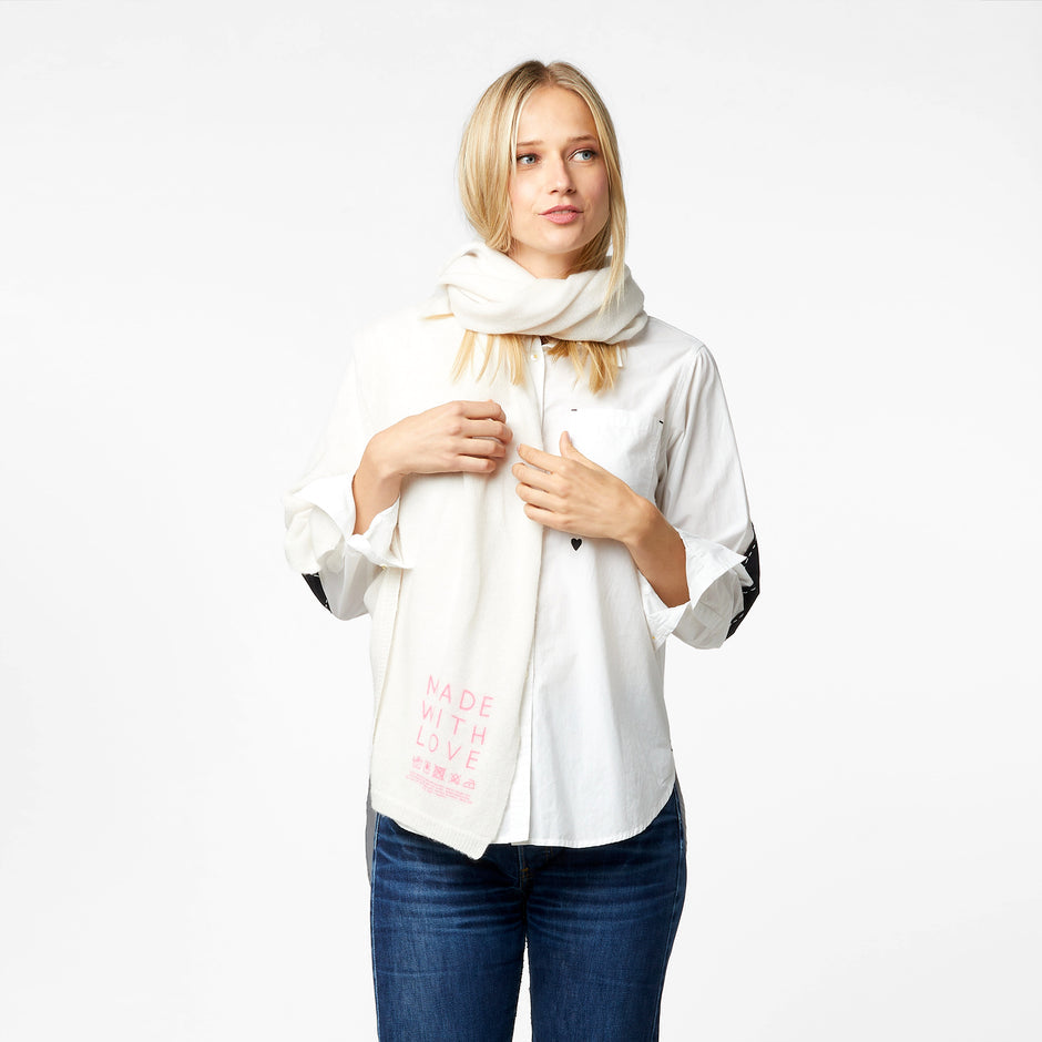 KR Cashmere Wrap White
