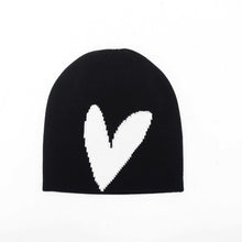 Heart Beanie Black