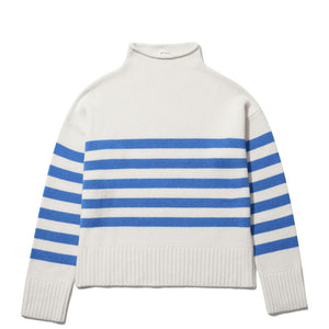 The Lucca Sweater French Cream/Royal Blue