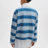 Kelly Boxy Striped Long-Sleeve Polo