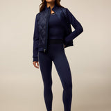 Aries Diamond Quilted Hybrid Jacket Maltese Blue