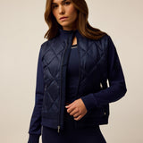 Aries Diamond Quilted Hybrid Jacket Maltese Blue