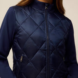 Aries Diamond Quilted Hybrid Jacket Maltese Blue
