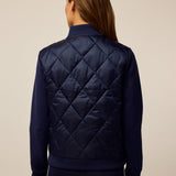 Aries Diamond Quilted Hybrid Jacket Maltese Blue