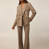 Ojai Double Breasted Blazer Clay Heather