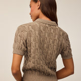 Bardot Luxe Sweater Polo Clay Heather