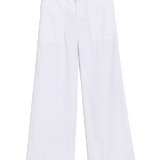 Limerick Wide-Leg Carpenter Pant White