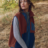 The Plush Tundra Vest Chocolate & Navy