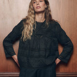 The Lattice Lace Victorian Top Black