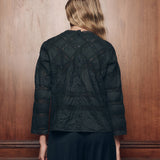 The Lattice Lace Victorian Top Black