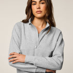 Ojai Full Zip Light Grey Heather front