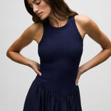 Ashe Dress Maltese Blue