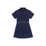 Phoenix Belted Shirt Dress Maltese Blue