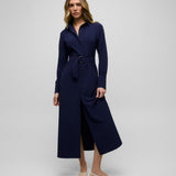 Ashe Shirt Dress — Maltese Blue