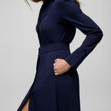 Ashe Shirt Dress — Maltese Blue