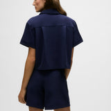 Phoenix Short Sleeve Button Down Maltese Blue