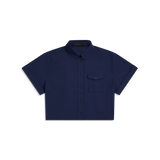 Phoenix Short Sleeve Button Down Maltese Blue