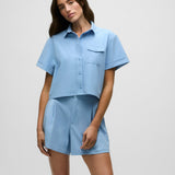Phoenix Short Sleeve Button Down Wolf Blue