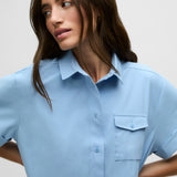Phoenix Short Sleeve Button Down Wolf Blue
