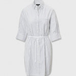 rag & bone Lucia Striped Cotton Mini Dress Navy/Stripe - detail