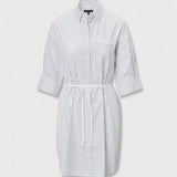 rag & bone Lucia Striped Cotton Mini Dress Navy/Stripe - detail