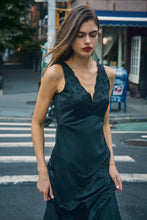 Lulu Dress Black Satin