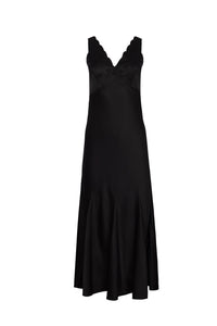 Lulu Dress Black Satin