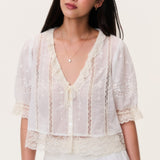 Maurelle Cotton Lace Blouse Ivory