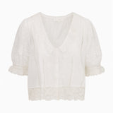 Maurelle Cotton Lace Blouse Ivory