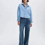 Marin Striped Combo Shirt Blue Stripe