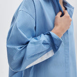 Marin Striped Combo Shirt Blue Stripe