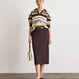 Matilda Skirt Dark Fig/Cream Multi